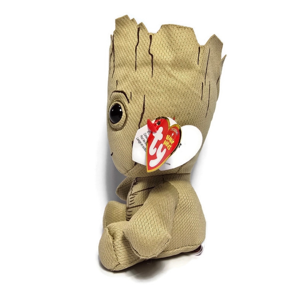 NWT TY Marvel GROOT - Soft Beanie Babies 7" Plush Superhero Baby Groot - Picture 6 of 8
